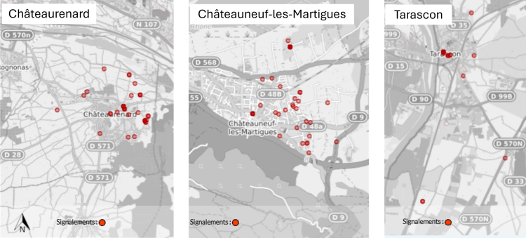 localisation des signalements