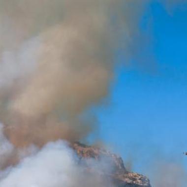Incendie dans le quartier des Trois-Lucs à Marseille